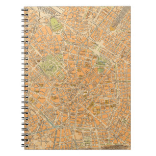 Pianta di Milano - Map of Milan, Italy Notebook