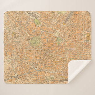 Pianta di Milano - Map of Milan, Italy Sherpa Blanket