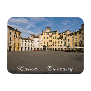 Piazza Anfiteatro square in Lucca - Tuscany, Italy Magnet