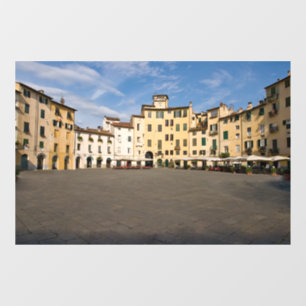 Piazza Anfiteatro square in Lucca - Tuscany, Italy Window Cling