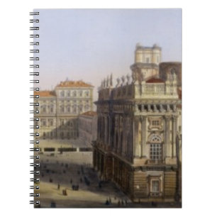 Piazza Castello, Turin, engraved by F. Citterio (c Notebook