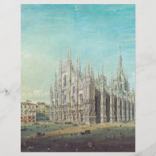 Piazza del Duomo in Milan by Carlo Bossoli   Flyer