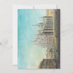 Piazza del Duomo in Milan by Carlo Bossoli Invitation