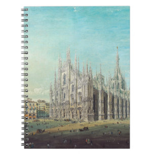 Piazza del Duomo in Milan by Carlo Bossoli   Notebook