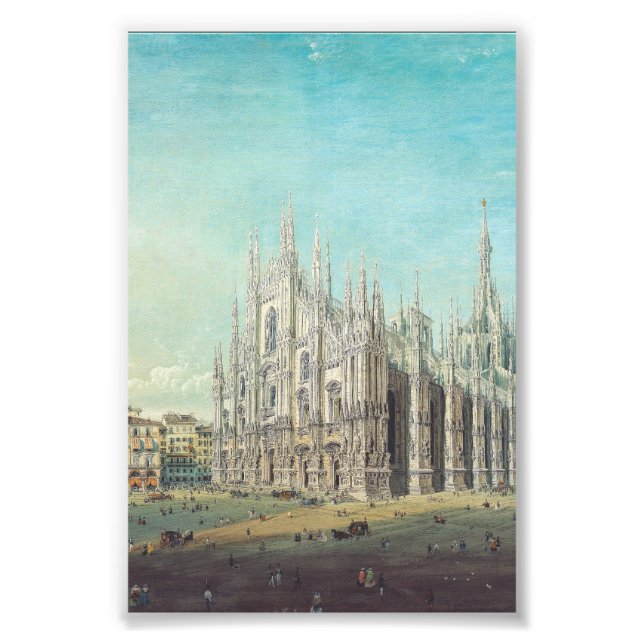 Piazza del Duomo in Milan by Carlo Bossoli   Photo Print (Front)