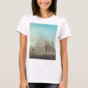 Piazza del Duomo in Milan by Carlo Bossoli T-Shirt