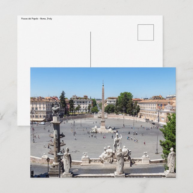 Piazza del Popolo - Rome, Italy Postcard (Front/Back)