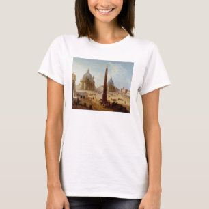 Piazza del Popolo, Rome (oil on canvas) T-Shirt