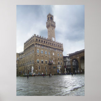 Piazza della Signoria, Poster Florence