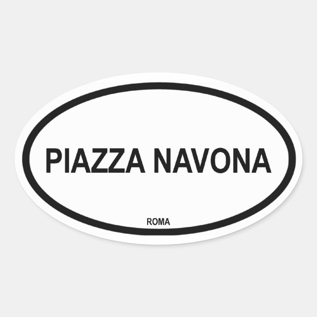 PIAZZA NAVONA OVAL STICKER (Front)
