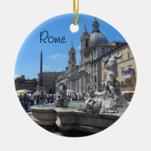 Piazza Navona- Rome, Italy Ceramic Ornament