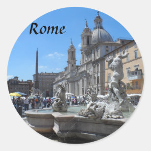 Piazza Navona- Rome, Italy Classic Round Sticker