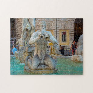 Piazza Navona Rome Italy . Jigsaw Puzzle