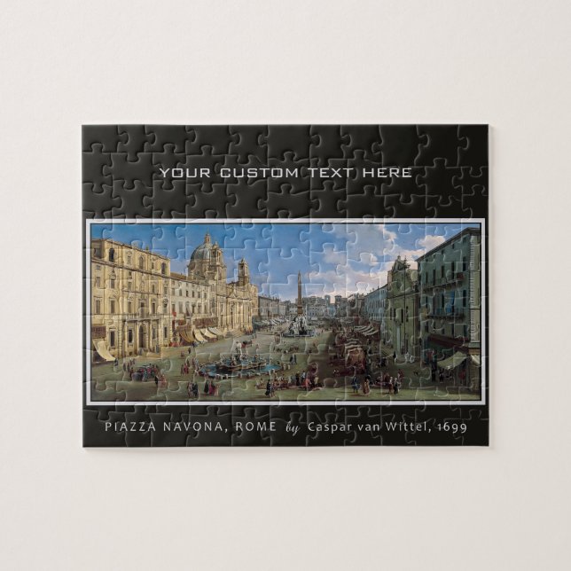 Piazza Navona, Rome puzzle d'art personnalisé (Horizontal)