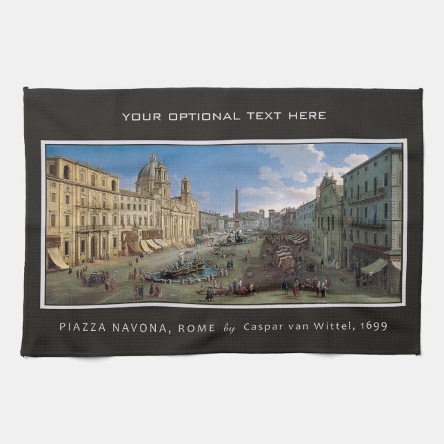 Piazza Navona, Rome serviette personnalisée (Horizontal)