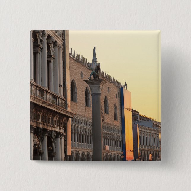 Piazza San Marco, St. Mark's Square, Venice 2 Inch Square Button (Front)