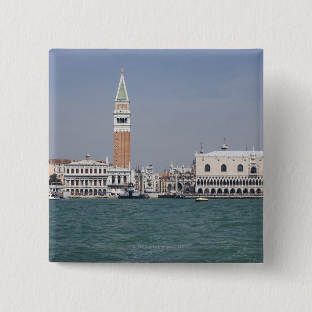 Piazza San Marco Venice Italy 2 Inch Square Button (Front)