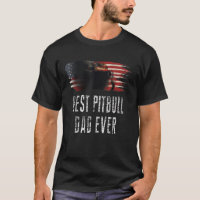 Pibull American Flag Best Pitbull Dad Ever Father