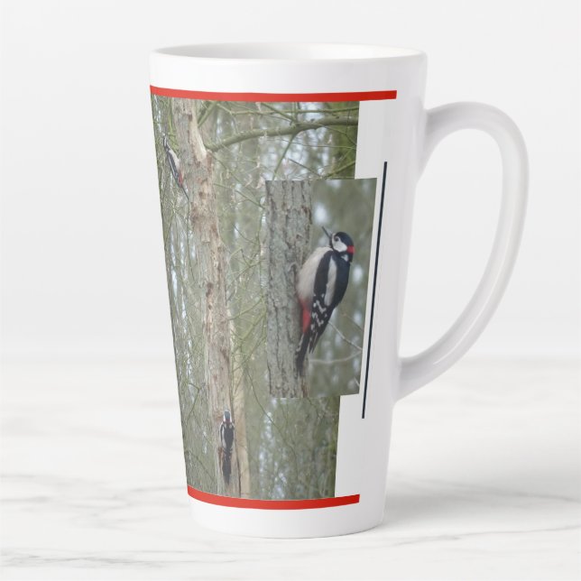 Pic-au-bois Collage Latte Mug (Droite)