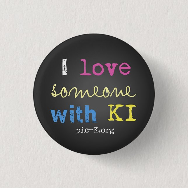 pic-K Love 1 Inch Round Button (Front)