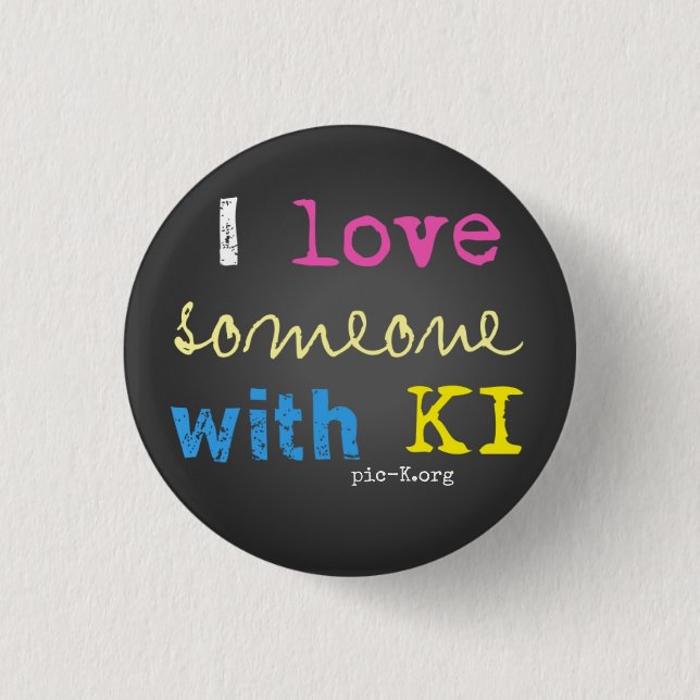 pic-K Love 1 Inch Round Button (Front)