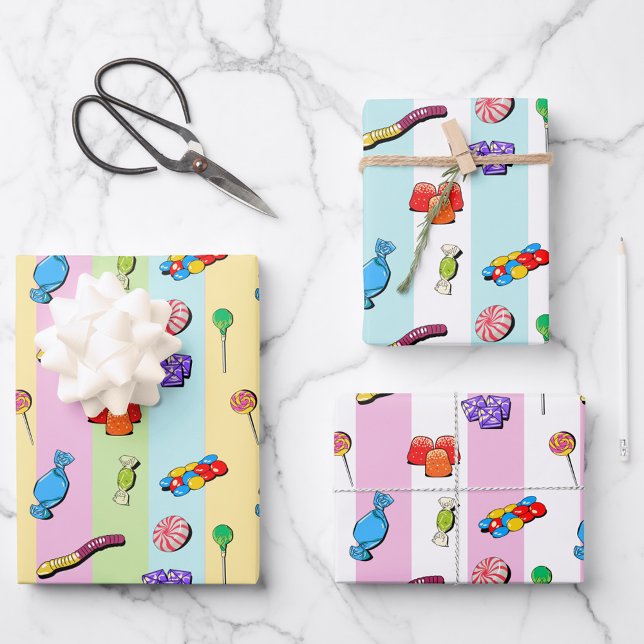 Pic 'n' mix Sweets Wrapping Paper Set (Creator Uploaded)