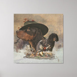 Picardy Spaniel , Hunting Season Canvas Print