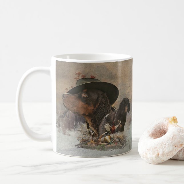 Picardy Spaniel , Hunting Season    Coffee Mug (With Donut)