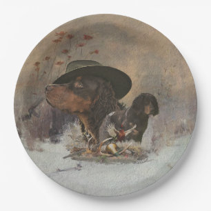 Picardy Spaniel , Hunting season    Paper Plate