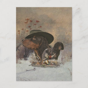 Picardy Spaniel , Hunting Season Postcard
