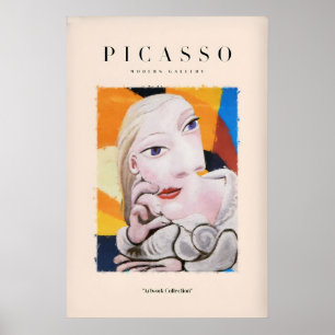 Picasso Blonde Woman Abstract Portrait Print