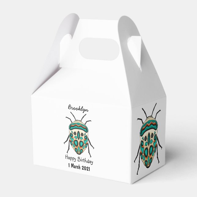 Picasso bug cartoon illustration  favor box (Front Side)