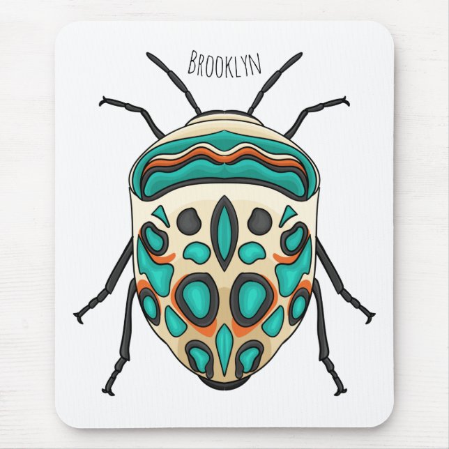Picasso bug cartoon illustration mouse pad (Front)