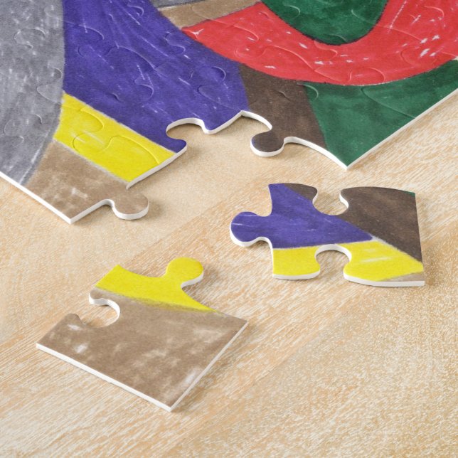 "Picasso Cat" Abstract Art Jigsaw Puzzle (Side)
