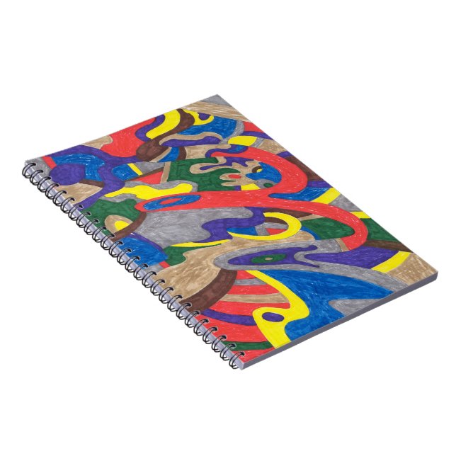 "Picasso Cat" Abstract Art Notebook (Right Side)