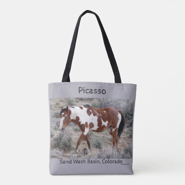 Picasso Icon of Sand Wash Basin,  Colorado Tote Bag (Back)