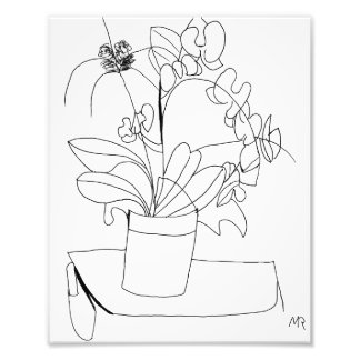 Picasso Inspired Tabletop Flowers Print