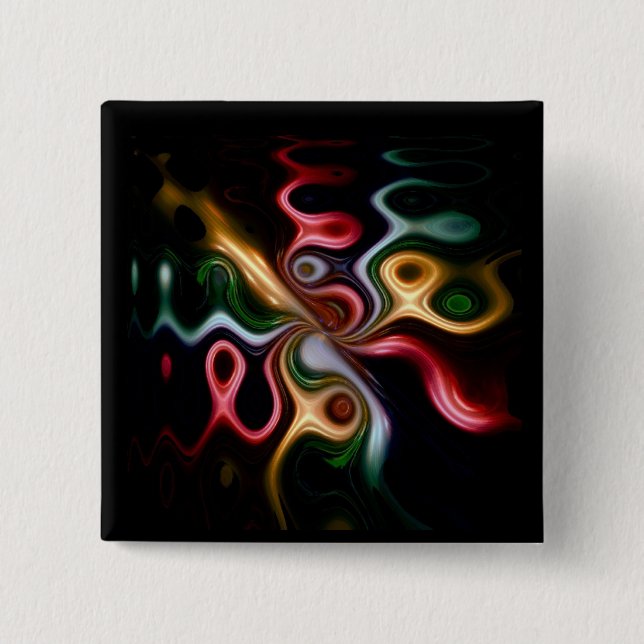 Picasso Rose 2 Inch Square Button (Front)