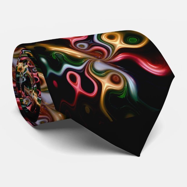 Picasso Rose Modern Abstract Art Tie (Rolled)