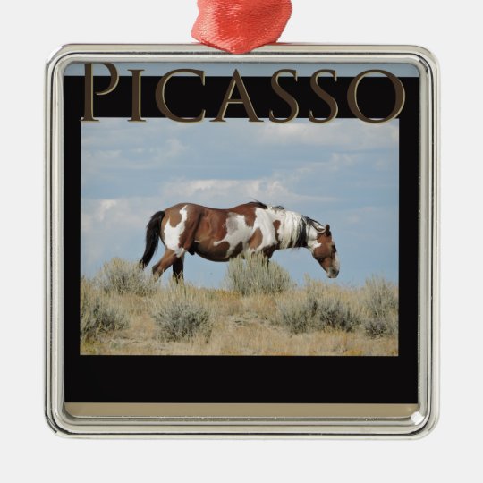Picasso, Stallion of Sand Wash Basin, Colorado Metal Ornament