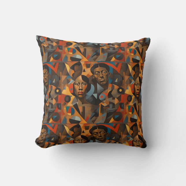 Picasso  Styled  Couple 2 Throw Pillow (Front)