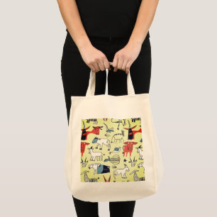 Picasso's Playful Menagerie Grocery Tote Bag