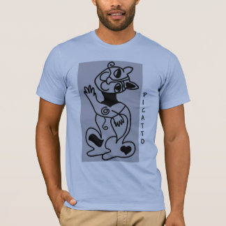 PICATTO black on blue T-Shirt