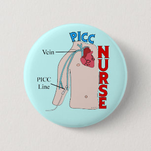 PICC Line Nurse Anatomical Design Gifts 2 Inch Round Button