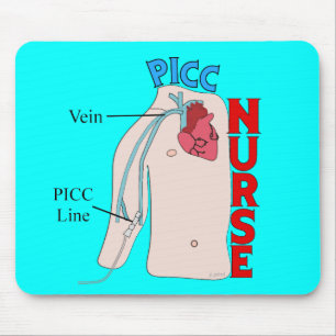 PICC Line Nurse Anatomical  Design Gifts Mouse Pad