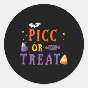 PICC Nurse Halloween Cute VAT Vascular Access Team Classic Round Sticker