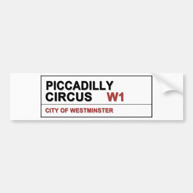 Piccadilly Circus London Bumper Sticker (Front)