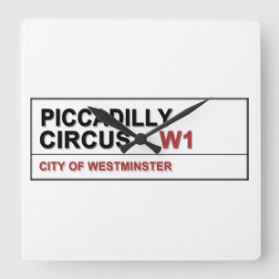 Piccadilly Circus London Square Wall Clock