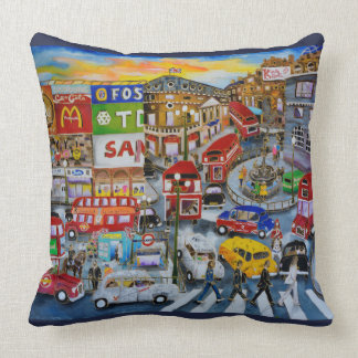 Piccadilly Circus Throw Pillow