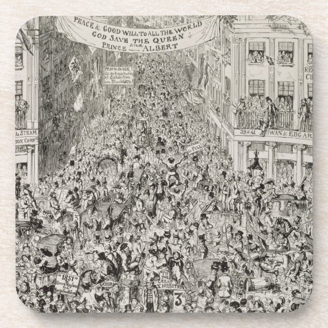 Piccadilly during the Great Exhibition, 1851 Coaster (Front)